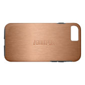 Koper Bruin Metaal Geborsteld Aluminium Look Case-Mate iPhone Case (Achterkant (Horizontaal))