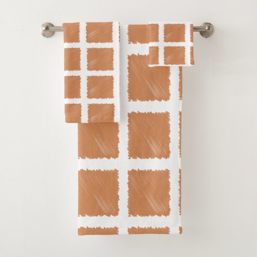 Koper Bruin Schets Bad Handdoek (Insitu)