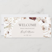 Koper Burgundy Wildflower Seating Chart Header (Achterkant)