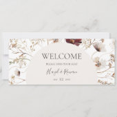 Koper Burgundy Wildflower Seating Chart Header (Voorkant)
