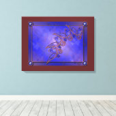 Koper Butterflies Canvas Afdrukken (Insitu (Houten vloer))