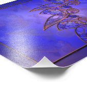 Koper Butterflies Foto afdrukken (Hoek)