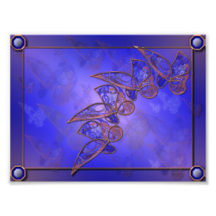 Koper Butterflies Foto afdrukken