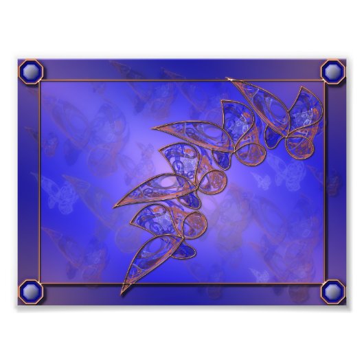 Koper Butterflies Foto afdrukken (Voorkant)