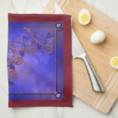 Koper Butterflies Kitchen Towel Theedoek (Quarter Fold)