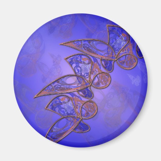 Koper Butterflies Magnet (Voorkant)