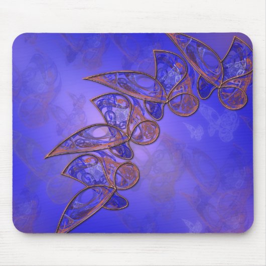 Koper Butterflies Mousepad Muismat (Voorkant)
