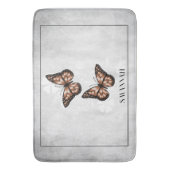 Koper Butterfly Floral Personalized Bath Mat (Voorkant Verticaal)