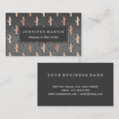 Koper Cactus Modern Chic Geo Triangles Gradiënt Visitekaartje (Voorkant / Achterkant)