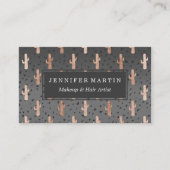 Koper Cactus Modern Chic Geo Triangles Gradiënt Visitekaartje (Voorkant)