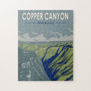 Koper Canyon Mexico Reizen Kunst Vintage Legpuzzel