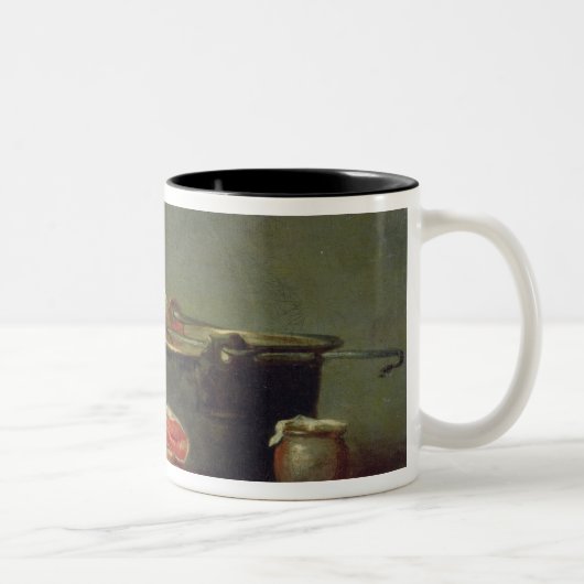 Koper Cauldron met Pitcher Tweekleurige Koffiemok (Rechts)