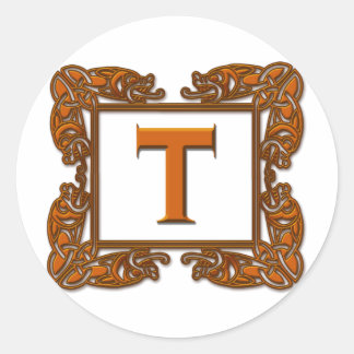 Koper Celtic Monogram Sticker Envelope Seal