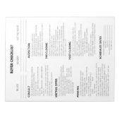 KOPER CHECKLIST NOTEPAD VOOR REALTOR NOTITIEBLOK (Voorkant)