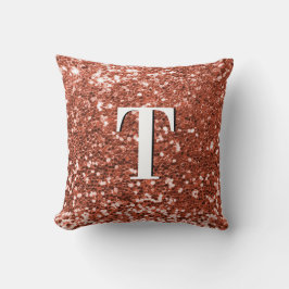 Koper Chunky Glitter monogram Kussen