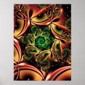 Koper Coiling Fractal Poster (Voorkant)