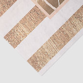 Koper & Crème Tropische Palmbomen Moderne Glans Tissuepapier (Detail)