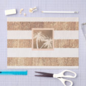 Koper & Crème Tropische palmbomen Moderne schitter Tissuepapier (Craft)