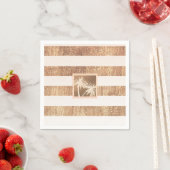 Koper & Crème Tropische Palmbomen Moderne Trouwdag Servetten (Insitu)