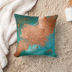 Koper distressed patina kussen