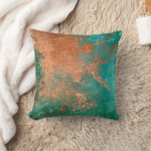 Koper distressed patina kussen