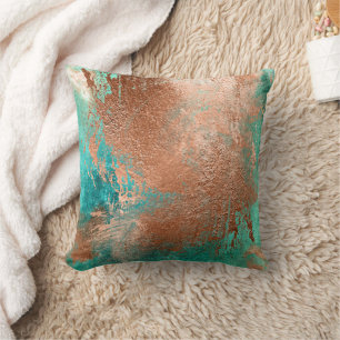 Koper distressed patina kussen