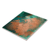 Koper distressed patina tegeltje (Zijkant)
