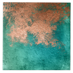 Koper distressed patina tegeltje