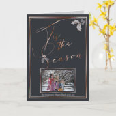 Koper Dusty Blue is het seizoen waarin je foto Kaart (Gele Bloem)