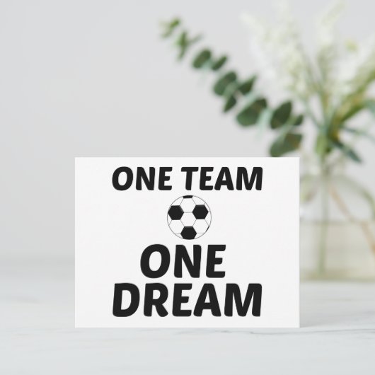 KOPER ÉÉN TEAM ÉÉN DREAM BRIEFKAART (Staand voorkant)