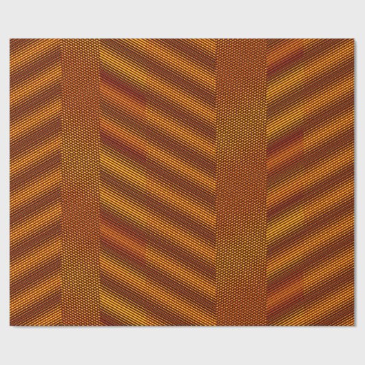 Koper-effect Moiré Stripes - Abstract Trippy Cadeaupapier (Vlak)