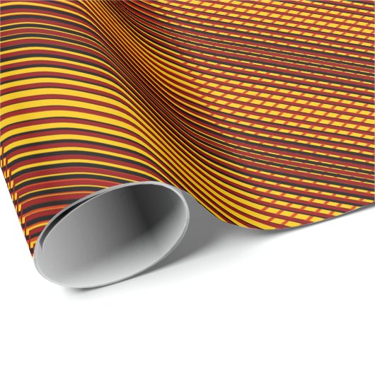 Koper-effect Moiré Stripes - Abstract Trippy Cadeaupapier (Rol Hoek)