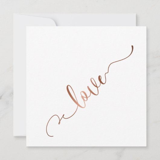 Koper elegant script & bewerkbaar wit | Weddenscha Kaart (Achterkant)