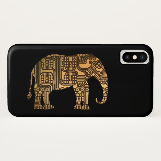 Koper Elephant Circuit Case-Mate iPhone Case (Achterkant (horizontaal))