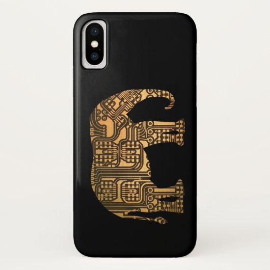 Koper Elephant Circuit Case-Mate iPhone Case (Achterkant)