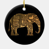 Koper Elephant Circuit Keramisch Ornament (Achterkant)