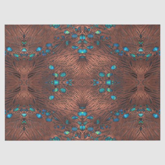 Koper- en Abalone-Decoupage Tissue Ambacht Tissuepapier (Voorkant)