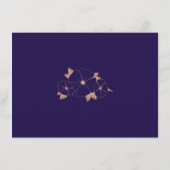 Koper- en blauwe bloemtrouwerij informatiekaartje (Achterkant)