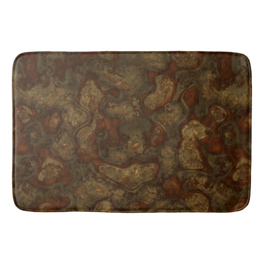 Koper en Bronzen Steen Abstract Badmat (Voorkant)
