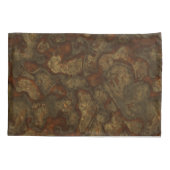 Koper en Bronzen Steen Abstract Kussensloop (Achterkant)