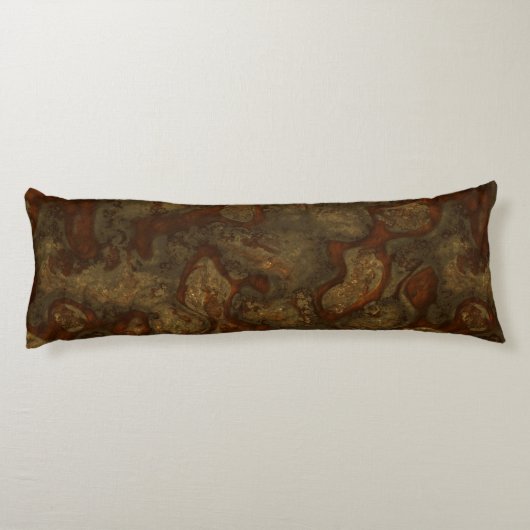 Koper en Bronzen Steen Abstract Lichaamskussen (Achterkant)