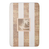 Koper- en crèmepalmbomen met handpalmen badmat (Voorkant Verticaal)