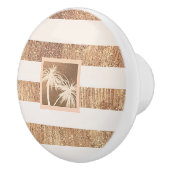 Koper- en crèmepalmbomen Moderne afbeelding Keramische Knop (Rechts)