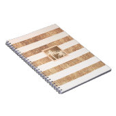 Koper- en crèmepalmbomen Moderne afbeelding Notitieboek (Rechterzijde)