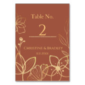 Koper en goud bruiloft kaart (Achterkant)