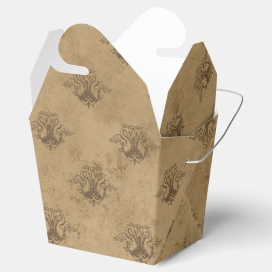 Koper en Goud  Dragon Bedankdoosjes (Geopend)