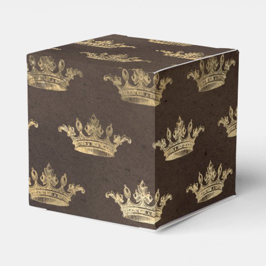 Koper en Goud Koningskroon Bedankdoosjes (Achterkant)