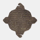 Koper en Goud Vintage Calligrafie Bedankdoosjes (Uitgevouwen)