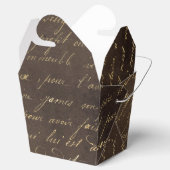 Koper en Goud Vintage Calligrafie Bedankdoosjes (Geopend)