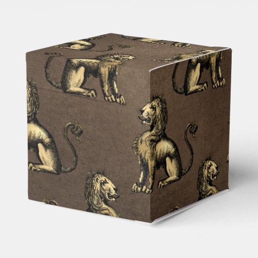 Koper en Gouden  Leeuw Bedankdoosjes (Achterkant)